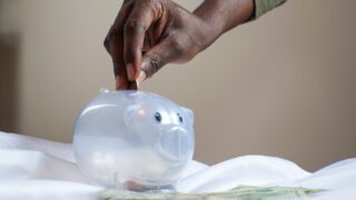 plastic piggy bank